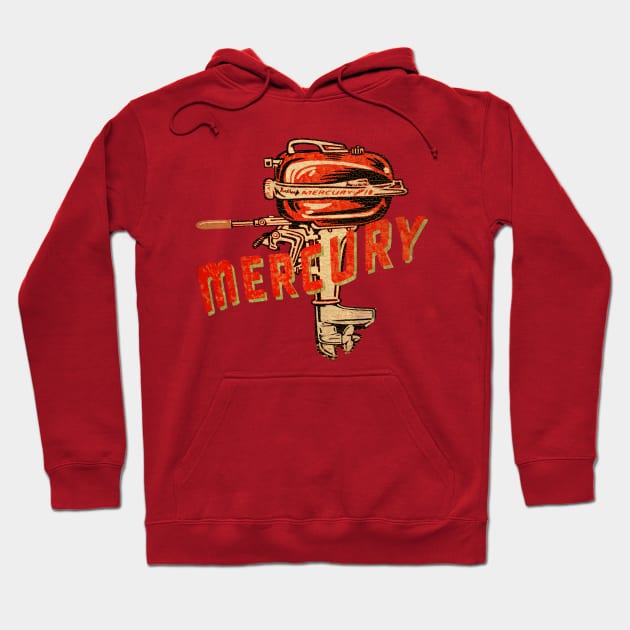 Vintage Mercury Outboard Motor Hoodie by Midcenturydave